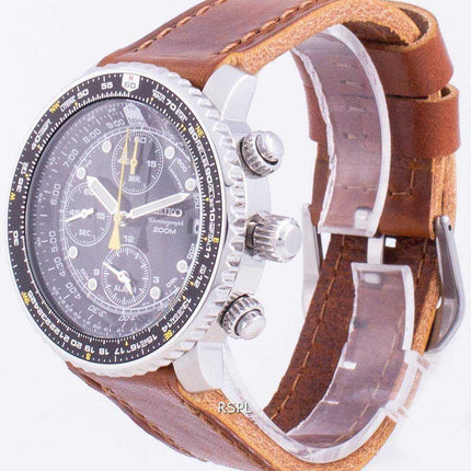 Orologio da uomo Seiko Pilot's Flight SNA411P1-VAR-LS9 Cronografo al quarzo 200M