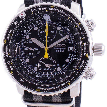 Orologio da uomo Seiko Pilot's Flight SNA411P1-VAR-NATO1 Cronografo al quarzo 200M