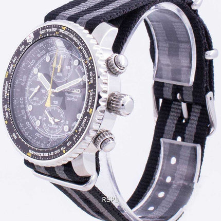 Orologio da uomo Seiko Pilot's Flight SNA411P1-VAR-NATO1 Cronografo al quarzo 200M