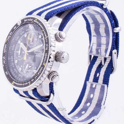 Orologio da uomo Seiko Pilot's Flight SNA411P1-VAR-NATO2 Cronografo al quarzo 200M