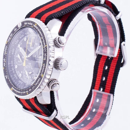 Orologio da uomo Seiko Pilot's Flight SNA411P1-VAR-NATO3 Cronografo al quarzo 200M