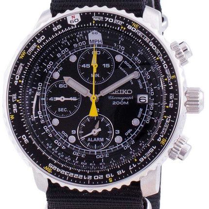 Orologio da uomo Seiko Pilot's Flight SNA411P1-VAR-NATO4 Cronografo al quarzo 200M