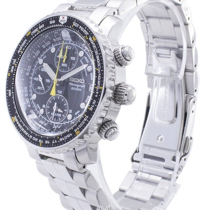 Orologio da uomo Seiko Flightmaster SNA411 SNA411P1 SNA411P Pilot's Flight Alarm Chronograph ricondizionato