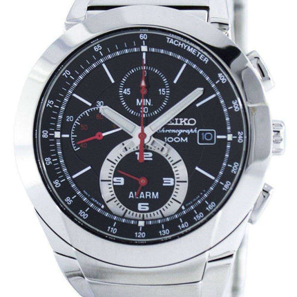 Orologio da uomo Seiko Cronografo con sveglia al quarzo Tachimetro SNAB33 SNAB33P1 SNAB33P