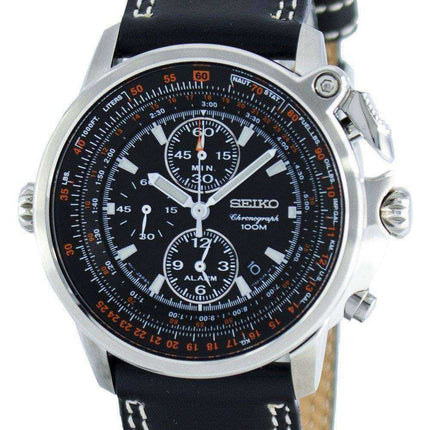 Seiko Pilot Chronograph Al quarzo Sveglia SNAB73 SNAB73P1 SNAB73P Orologio da uomo