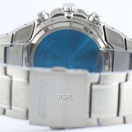 Orologio da uomo Seiko Titanium Cronografo al quarzo con sveglia Tachimetro SNAB87 SNAB87P1 SNAB87P