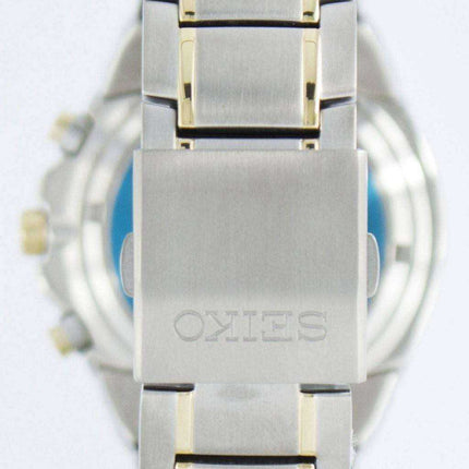 Orologio da uomo Seiko Titanium Cronografo al quarzo con sveglia Tachimetro SNAB93 SNAB93P1 SNAB93P