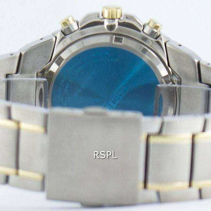 Orologio da uomo Seiko Titanium Cronografo al quarzo con sveglia Tachimetro SNAB93 SNAB93P1 SNAB93P