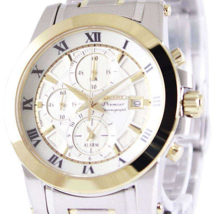 Orologio da uomo Seiko Premier Chronograph Alarm SNAF32 SNAF32P1 SNAF32P