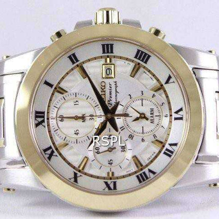 Orologio da uomo Seiko Premier Chronograph Alarm SNAF32 SNAF32P1 SNAF32P