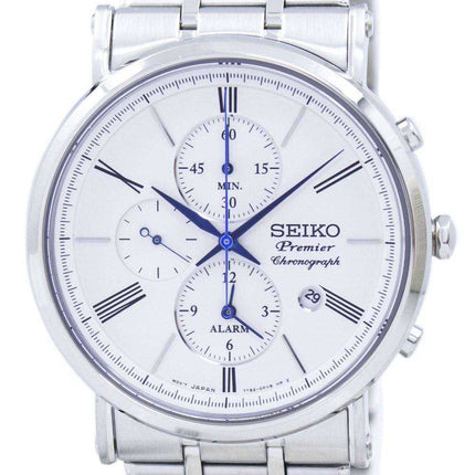 Orologio da uomo Seiko Premier Chronograph Alarm Quartz SNAF73 SNAF73P1 SNAF73P
