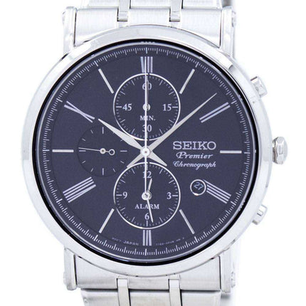 Orologio da uomo Seiko Premier Chronograph Alarm Quartz SNAF75 SNAF75P1 SNAF75P