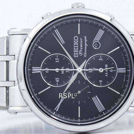 Orologio da uomo Seiko Premier Chronograph Alarm Quartz SNAF75 SNAF75P1 SNAF75P