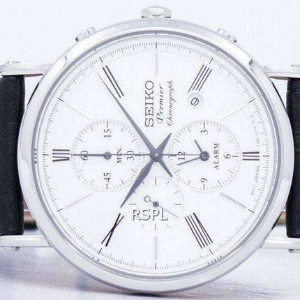 Orologio da uomo Seiko Premier al quarzo con allarme al quarzo SNAF77 SNAF77P1 SNAF77P
