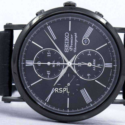 Orologio da uomo Seiko Premier Chronograph Alarm Quartz SNAF79 SNAF79P1 SNAF79P
