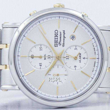 Orologio da uomo al quarzo Seiko Premier al quarzo con allarme SNAF80 SNAF80P1 SNAF80P
