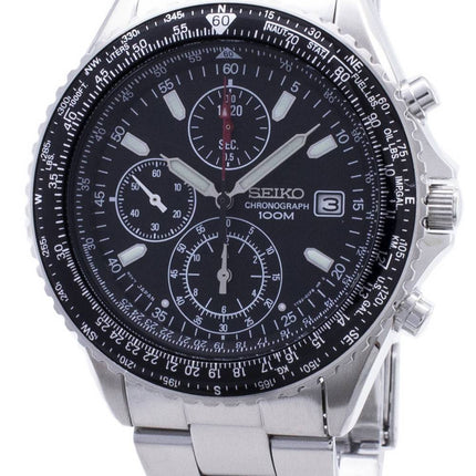Orologio da uomo Seiko Flightmaster Pilot Slide Rule Cronografo SND253 SND253P1 SND253P ricondizionato