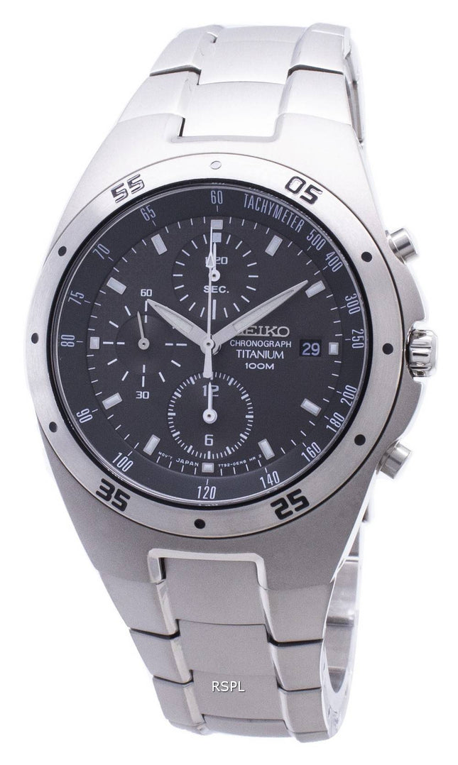 Orologio da uomo Seiko Titanium Chronograph SND419 SND419P1 SND419P ricondizionato