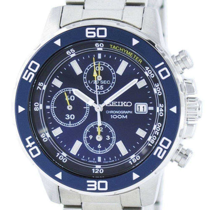 Orologio da uomo Seiko Quartz Cronografo Tachimetro SND799 SND799P1 SND799P