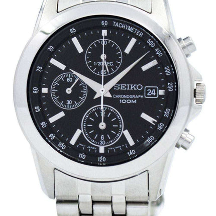 Orologio da uomo Seiko Sport cronografo quadrante nero SNDC09 SNDC09P1 SNDC09P