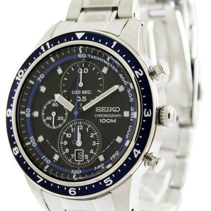 Cronografo Seiko 100M con cornice blu SNDF39P1 SNDF39P