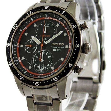 Orologio da uomo Seiko Chronograph 100M Black Bezel SNDF41 SNDF41P1 SNDF41P