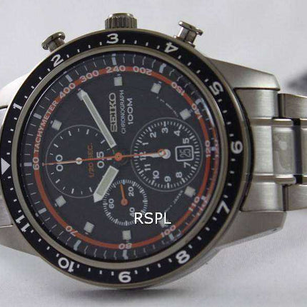 Orologio da uomo Seiko Chronograph 100M Black Bezel SNDF41 SNDF41P1 SNDF41P