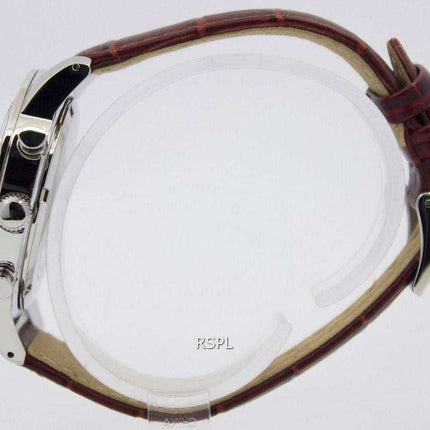 Seiko Chronograph Cinturino in pelle marrone 100M SNDF45 SNDF45P1 SNDF45P Orologio da uomo