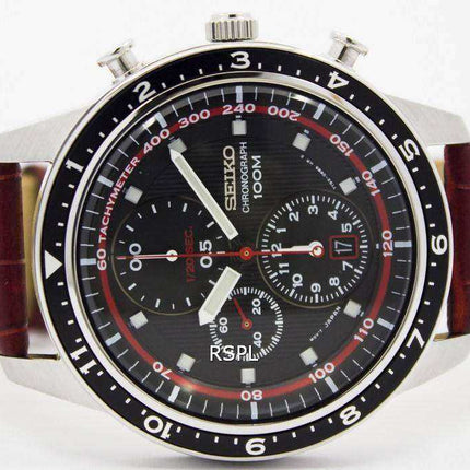 Seiko Chronograph Cinturino in pelle marrone 100M SNDF45 SNDF45P1 SNDF45P Orologio da uomo