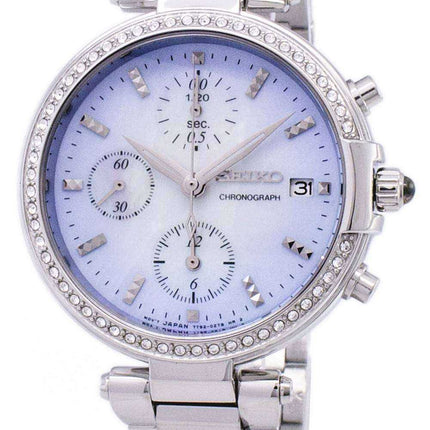 Seiko Chronograph Quartz Diamond Accent SNDV39 SNDV39P1 SNDV39P Orologio da donna