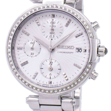 Seiko Chronograph Quartz Diamond Accent SNDV41 SNDV41P1 SNDV41P Orologio da donna