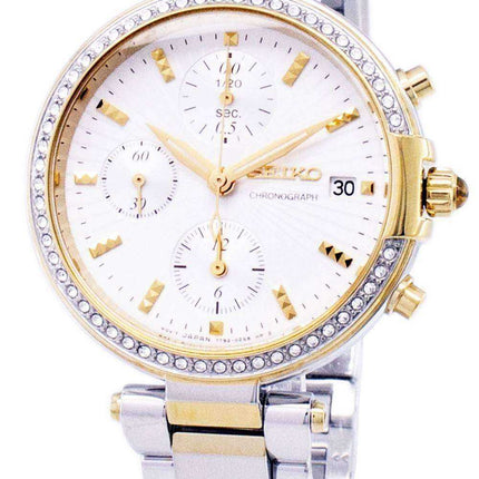 Seiko Chronograph Quartz Diamond Accent SNDV42 SNDV42P1 SNDV42P Orologio da donna