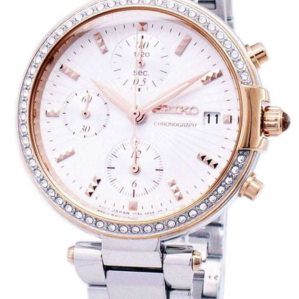 Seiko Chronograph Quartz Diamond Accent SNDV44 SNDV44P1 SNDV44P Orologio da donna