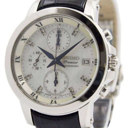 Seiko Premier Chronograph Diamonds Quadrante Indici SNDV59P2 Orologio da donna