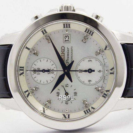 Seiko Premier Chronograph Diamonds Quadrante Indici SNDV59P2 Orologio da donna