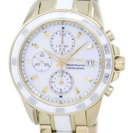 Seiko Sportura Cronografo al quarzo con tachimetro SNDX02 SNDX02P1 SNDX02P Orologio da donna