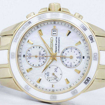 Seiko Sportura Cronografo al quarzo con tachimetro SNDX02 SNDX02P1 SNDX02P Orologio da donna