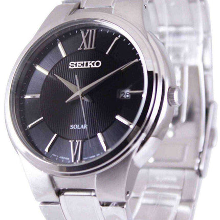 Orologio da uomo Seiko Solar quadrante nero SNE387 SNE387P1 SNE387P