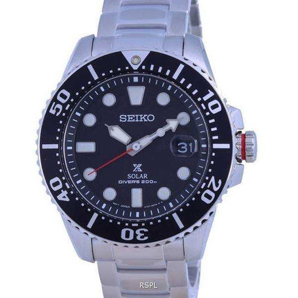 Orologio da uomo SNE551 SNE551P1 SNE551P 200M di Seiko Prospex Padi quadrante nero in acciaio inossidabile solare Diver