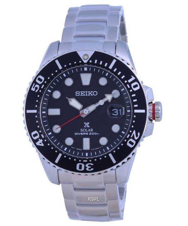 Orologio da uomo SNE551 SNE551P1 SNE551P 200M di Seiko Prospex Padi quadrante nero in acciaio inossidabile solare Diver