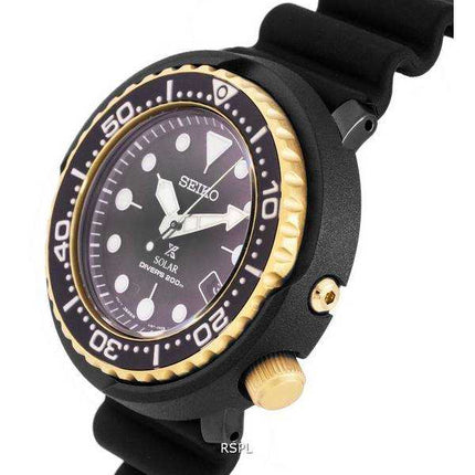 Orologio da uomo Seiko Prospex Solar Diver's quadrante nero SNE556P1 SNE556P 200M