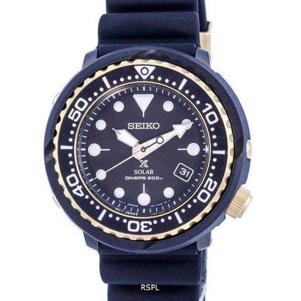 Orologio da uomo Seiko Prospex Solar Diver's quadrante nero SNE556P1 SNE556P 200M