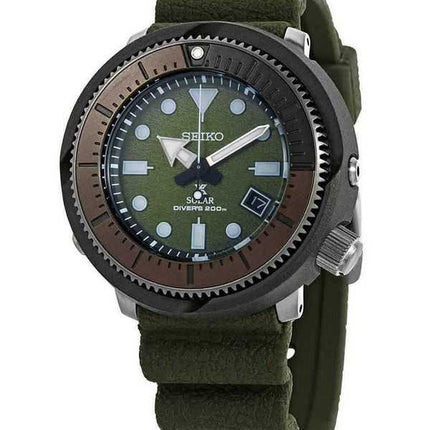 Orologio da uomo Seiko Prospex Solar Diver's quadrante verde SNE561P1 SNE561P 200M