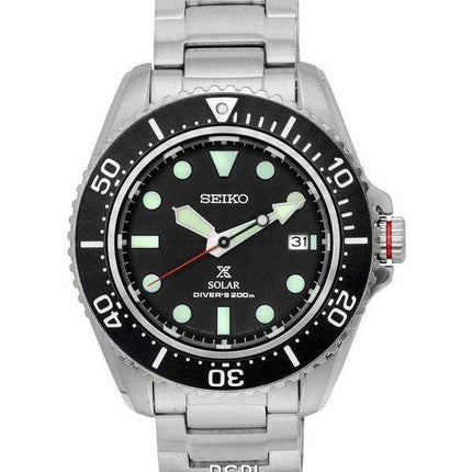 Orologio da uomo Seiko Prospex Compact Black Dial Solar Diver's SNE589 SNE589P1 SNE589P 200M