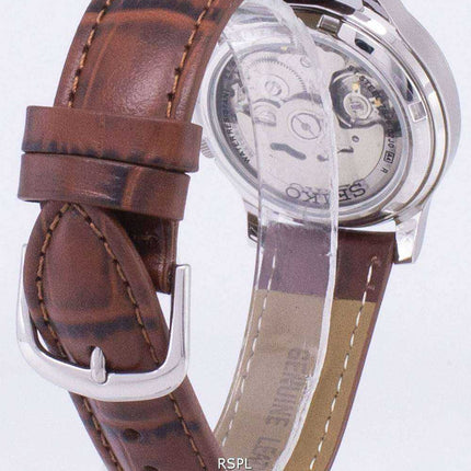 Orologio da uomo con cinturino in pelle marrone automatico Seiko 5 Military SNK803K2-SS2