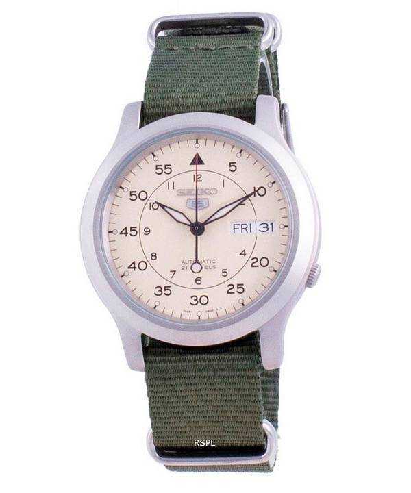 Orologio da uomo automatico con cinturino in nylon Seiko 5 Military SNK803K2-var-NATO12