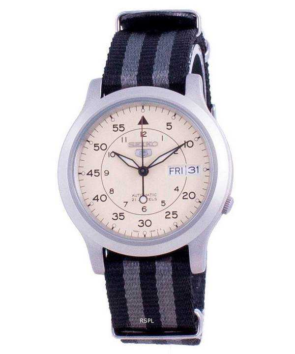 Orologio da uomo automatico con cinturino in nylon Seiko 5 Military SNK803K2-var-NATO16