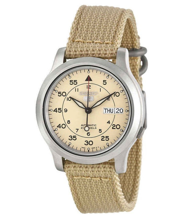 Orologio da uomo Seiko 5 Military Automatic con cinturino in nylon SNK803K2 ricondizionato