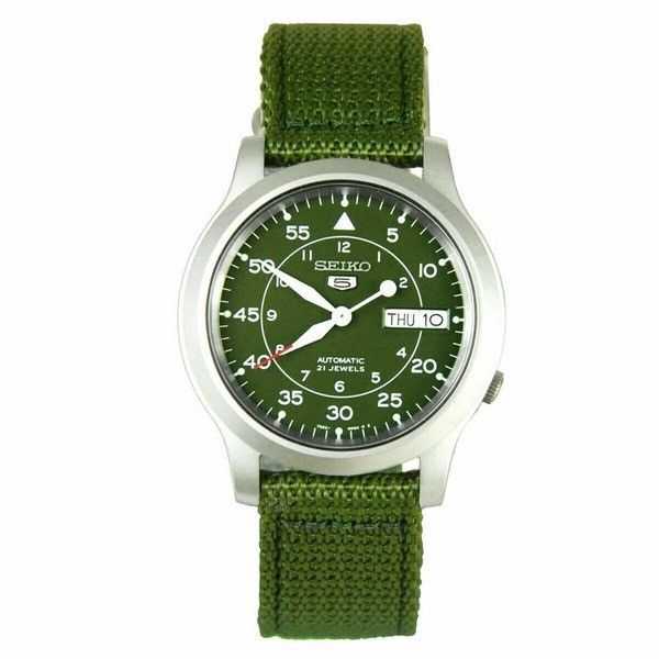 Orologio da uomo Seiko 5 Military Automatic in nylon SNK805K2 ricondizionato
