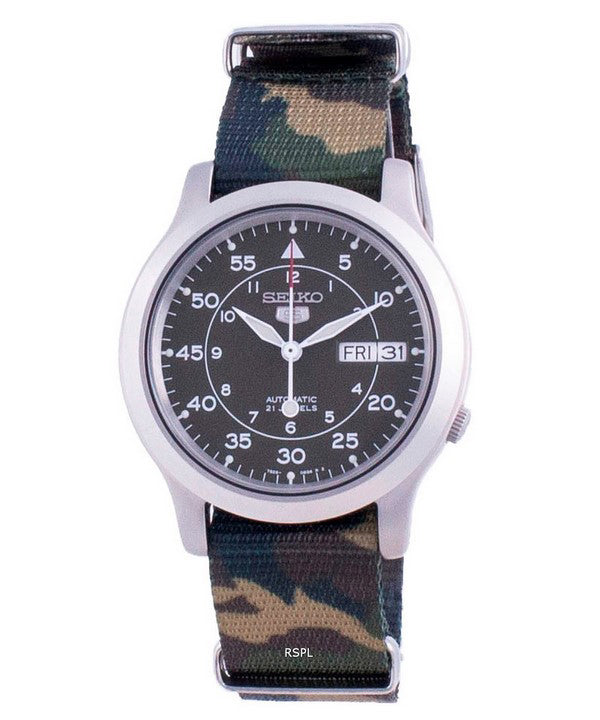 Orologio da uomo automatico con cinturino in nylon Seiko 5 Military SNK805K2-var-NATOS18